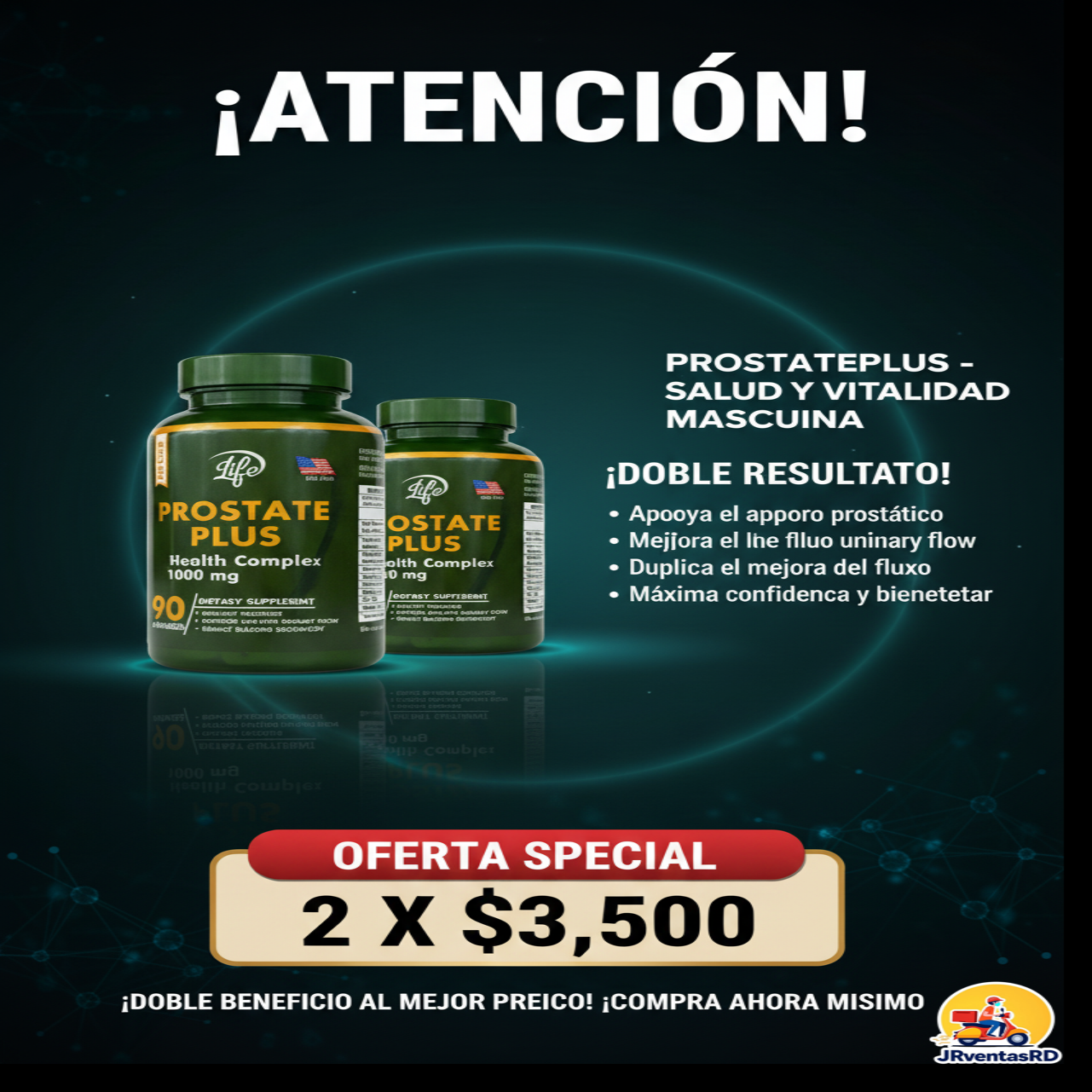 PROSTATE PLUS – Suplemento con Saw Palmetto y Zinc