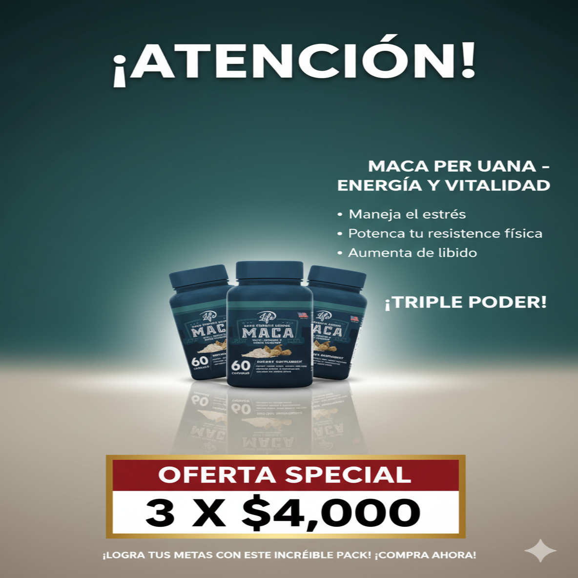🌿 Maca Peruana Orgánica- (Capsulas)