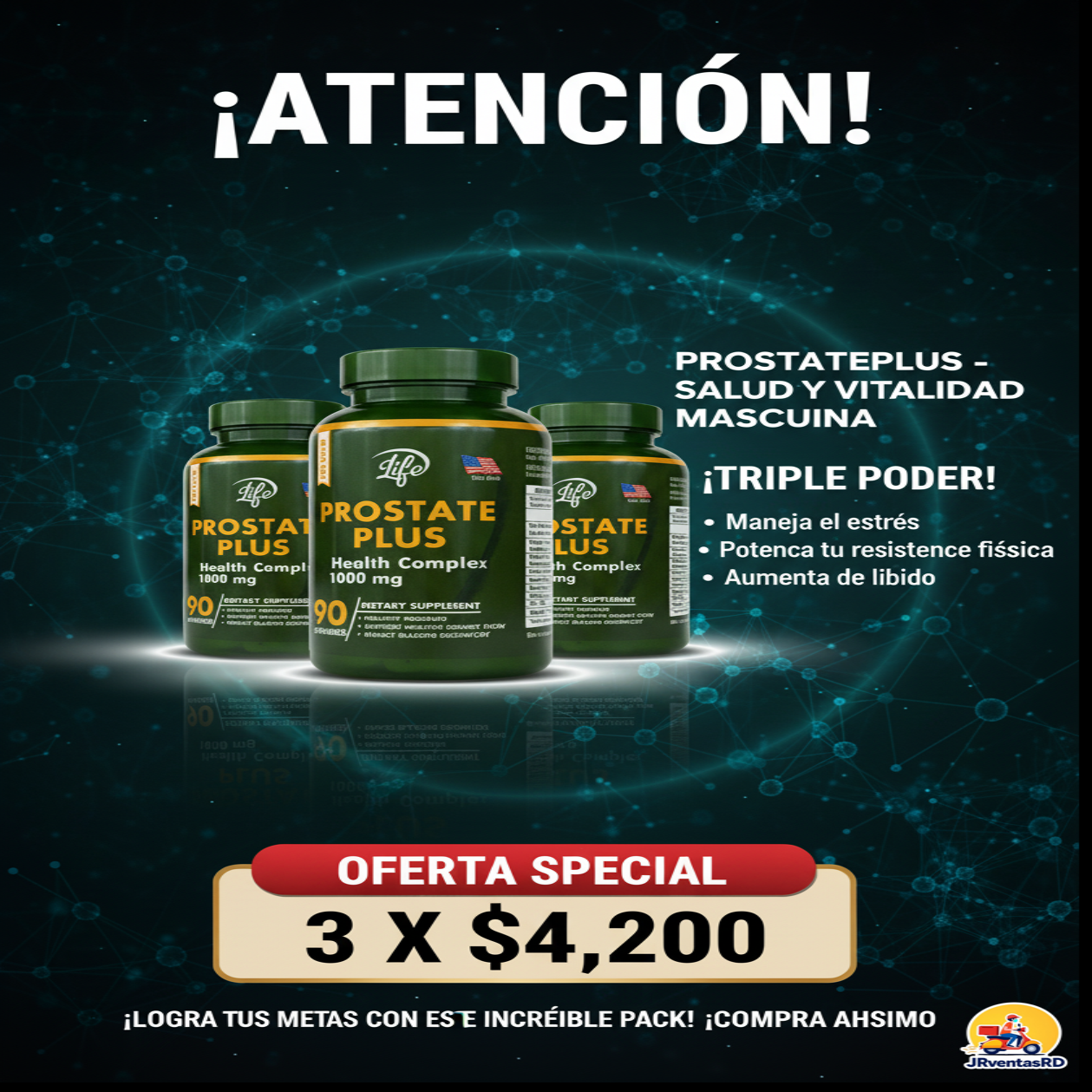 PROSTATE PLUS – Suplemento con Saw Palmetto y Zinc