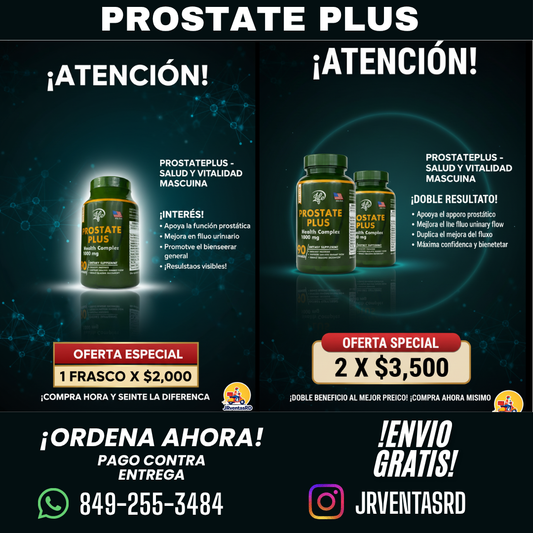 PROSTATE PLUS – Suplemento con Saw Palmetto y Zinc