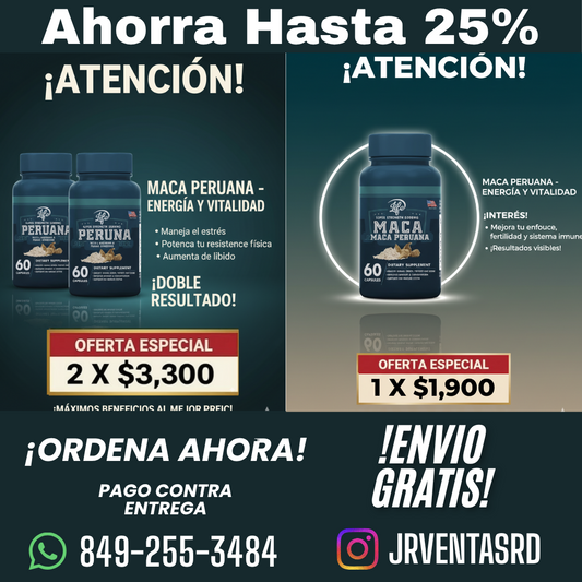 🌿 Maca Peruana Orgánica- (Capsulas)